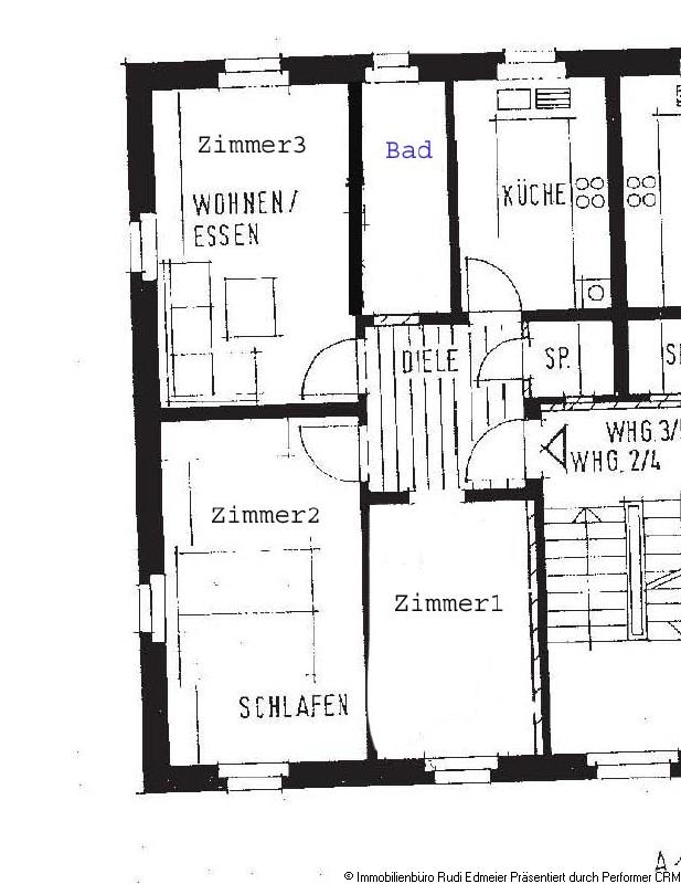 Thumbnail-3 Zimmer Wohnung - WG fähig 2.OG links