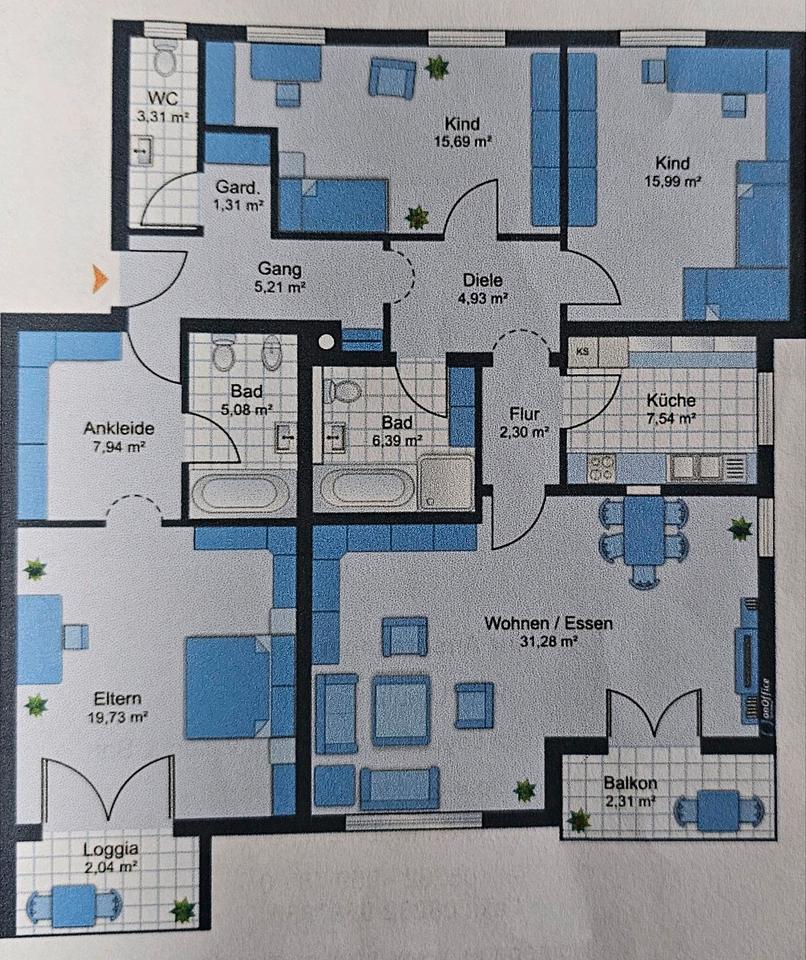Thumbnail-Wohnung in Grossaitingen 4-Zimmer