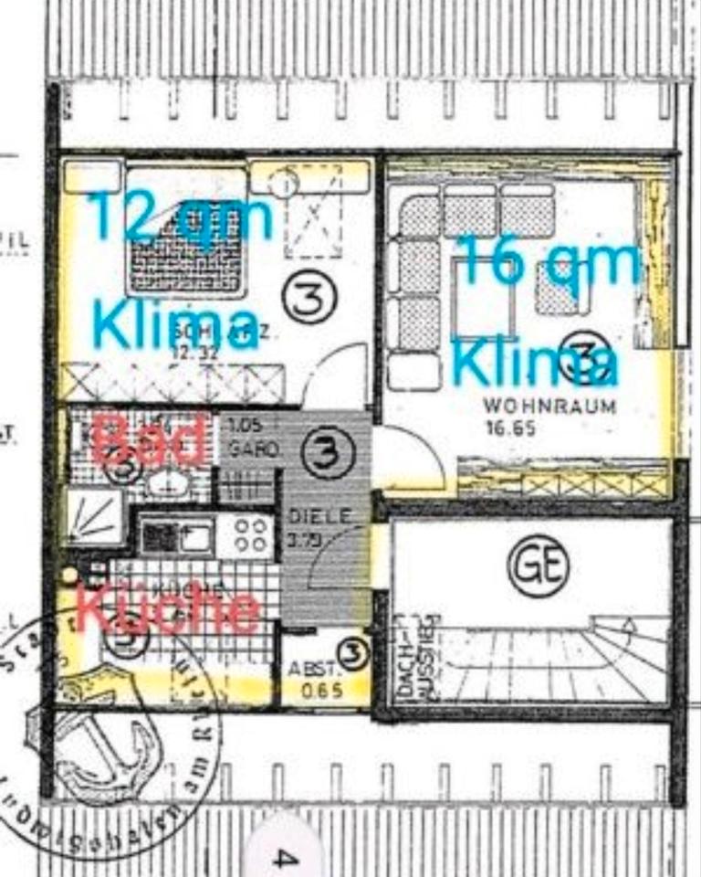 Thumbnail-Dachgeschoss Wohnung mit Klimaanlage 44qm