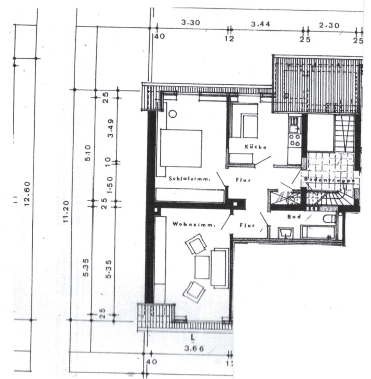 Thumbnail-2-Zimmer-Wohnung mit separater Wohnküche in ruhiger Seitenstraße