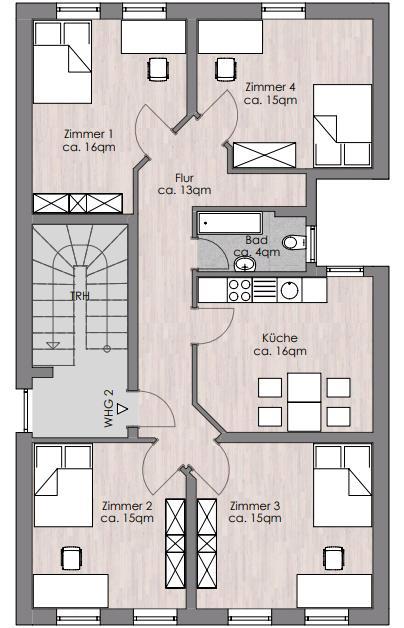 Thumbnail-Frisch renovierte 4er-WG in Osnabrück zum 15.4 zu vermieten!