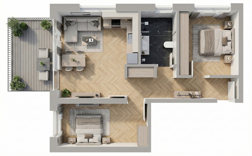 Thumbnail-Erstbezug! Hochwertige 3-Zi-Neubauwohnung |Garten & 2 Stellplätze