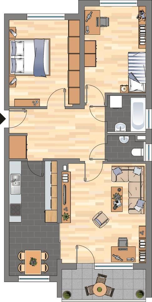Thumbnail-Demnächst frei! 3-Zimmer-Wohnung in Grünstadt