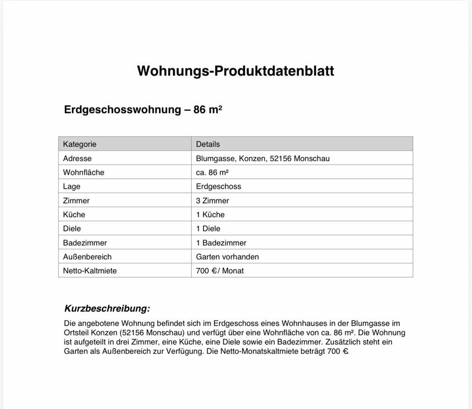 Thumbnail-3-Zimmer Wohnung in Konzen