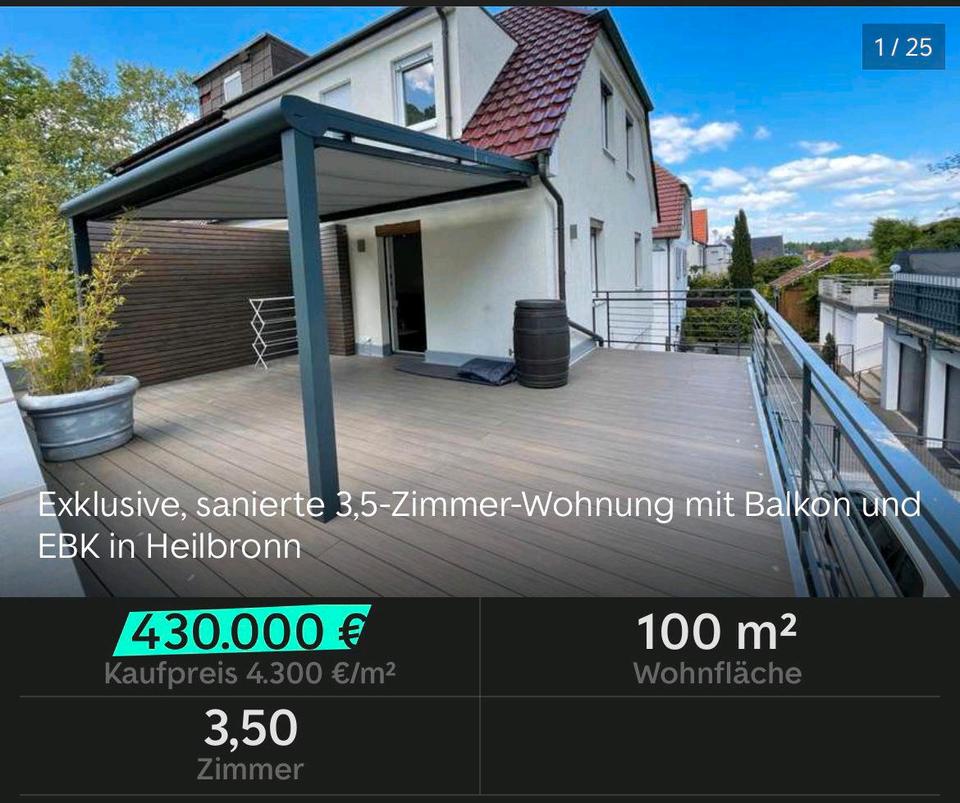 Thumbnail-Schöne, helle Eigentumswohnung in Heilbronn zu verkaufen