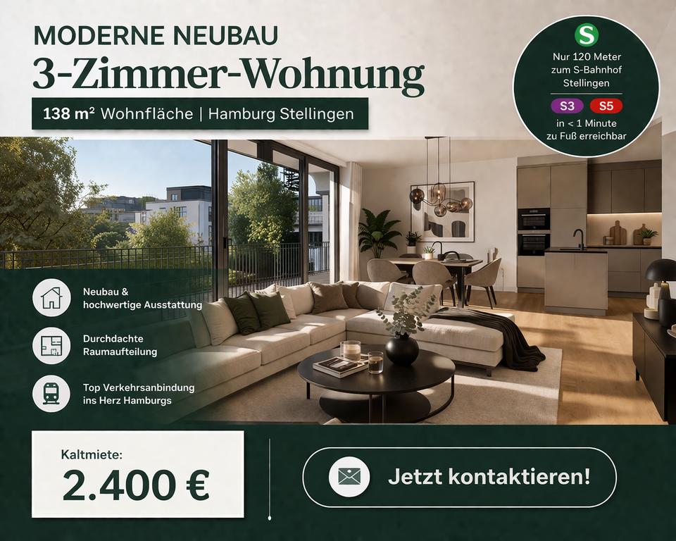 Thumbnail-Neubau 3-Zimmer-Wohnung in Stellingen