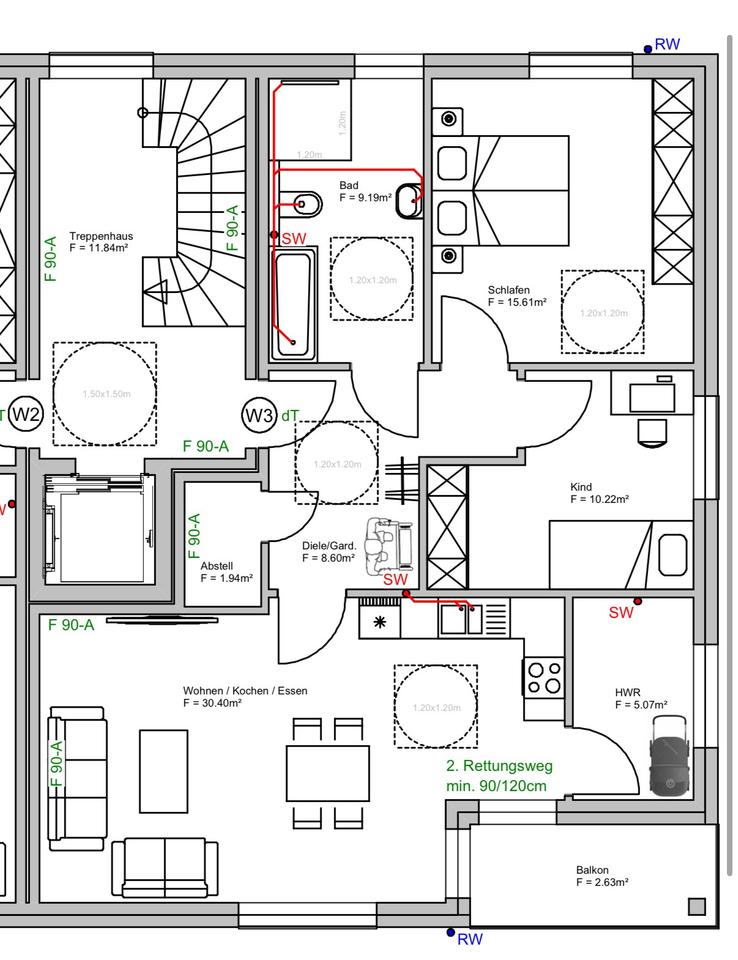 Thumbnail-Moderne 3-Zimmer-Neubauwohnung (83 m²) – EG Erstbezug in Top-Lage