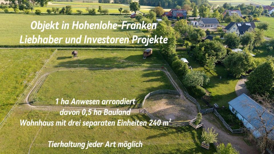 Thumbnail-Anwesen mit ca. 1 ha – Tierhaltung, Stall, Werkstatt – Wohnen