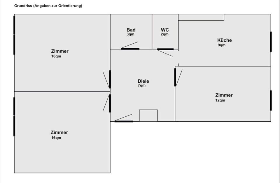 Thumbnail-Attraktive WG geeignete Wohnung in zentraler Lage (Jakobstraße)