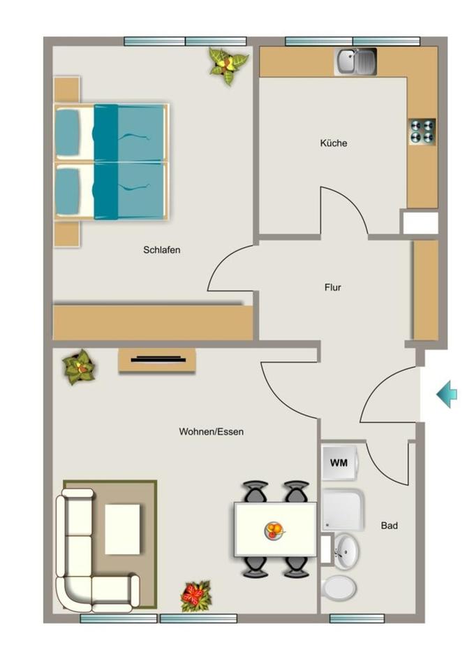 Thumbnail-Demnächst frei! 2-Zimmer-Wohnung in Dortmund Mitte