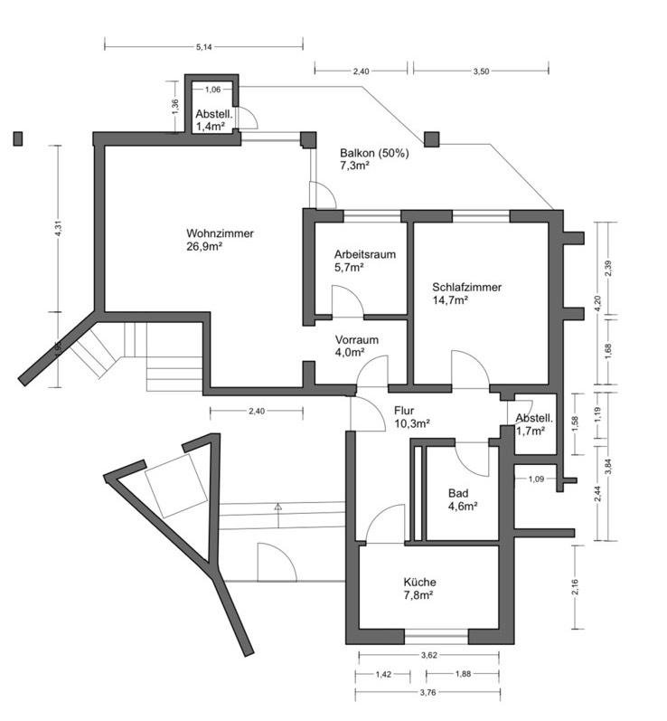 Thumbnail-3-Zimmer-Wohnung in Kenzingen ab 01.06.2026 zu vermieten