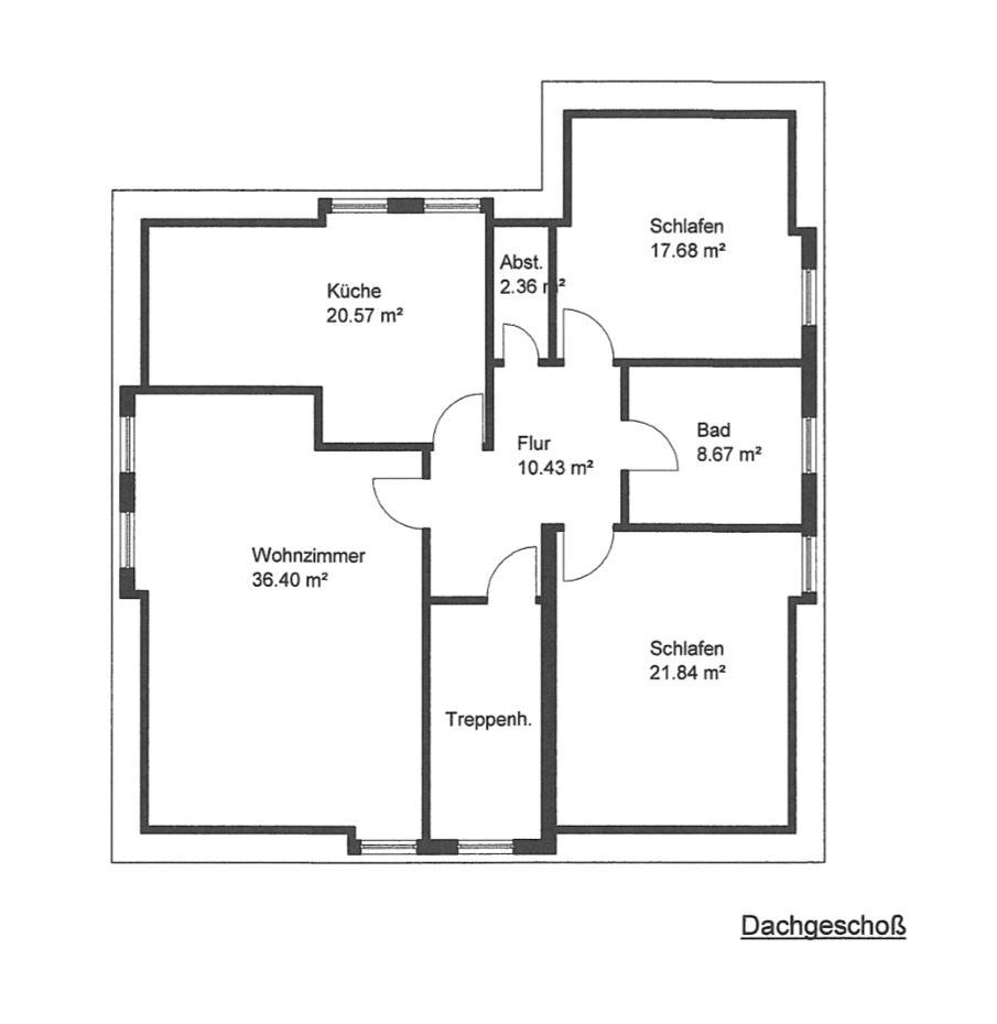 Thumbnail-3 ZKB Dachgeschosswohnung ab 01.03.2025 zu vermieten