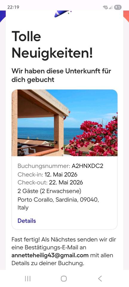 Thumbnail-Fewo günstig Sardinien vom 12.-22.5.26 2 Personen frei!