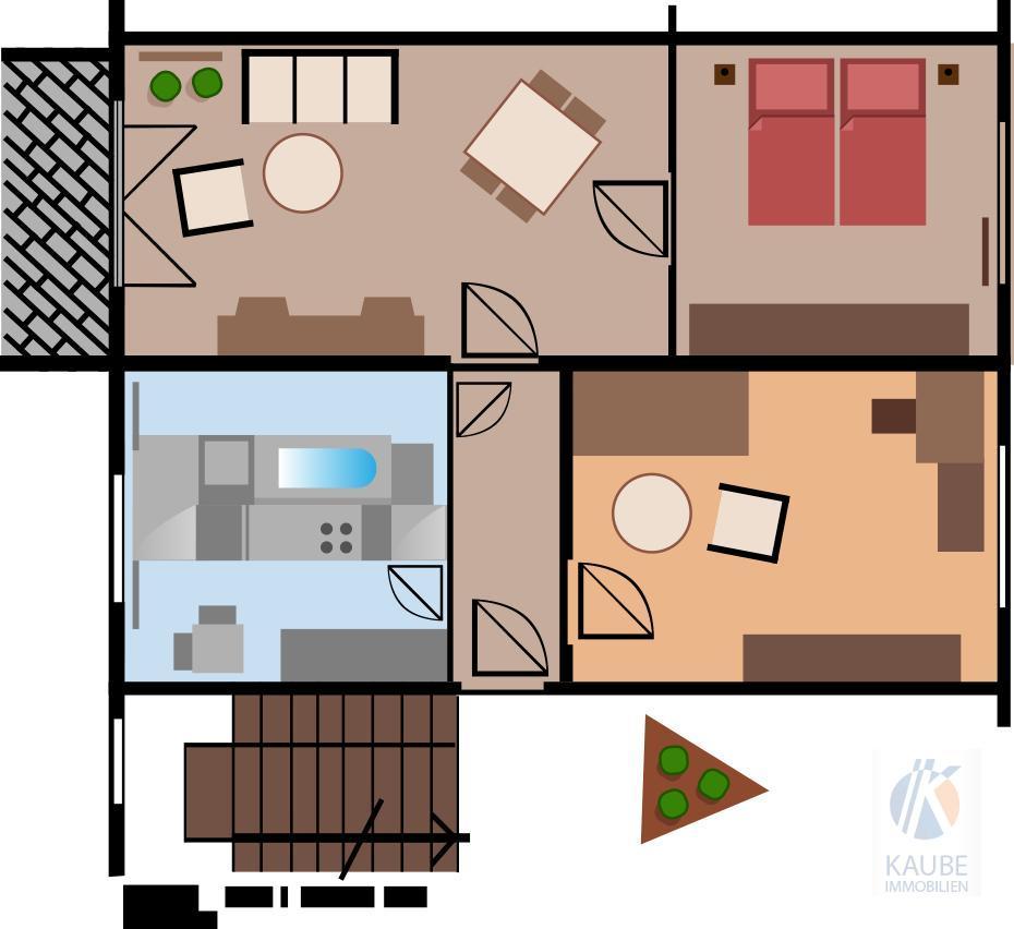 Thumbnail-ANRUFEN!ANSCHAUEN!ANMIETEN! Frisch Renov 3-R-Whg mit Balkon im 1.OG ab sofort zu vermieten