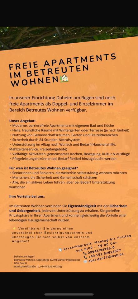 Thumbnail-Apartments im Betreuten Wohnen Daheim am Regen