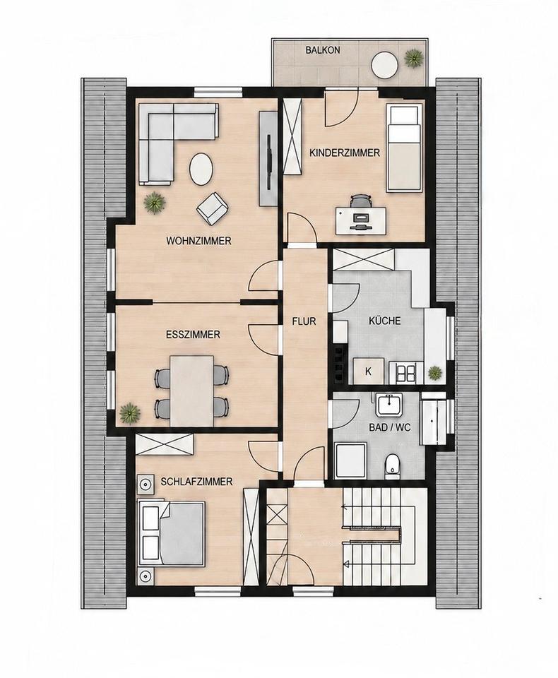 Thumbnail-4-Zimmer-Wohnung mit Balkon in zentraler Lage Bielfeld