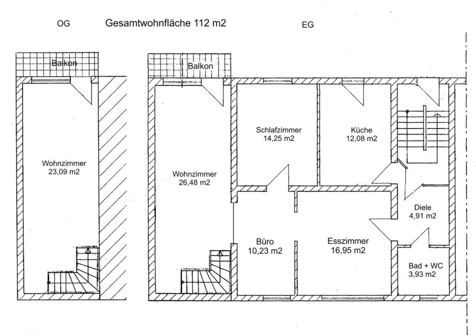 Thumbnail-112 m2 Wohnung: 4 Zimmer Küche Bad Keller Balkon Göttingen Weende
