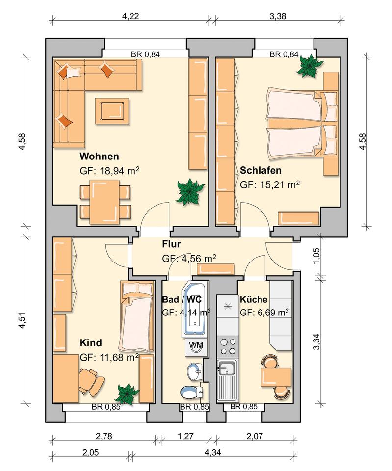 Thumbnail-3 Raum Wohnung zu vermieten :-)