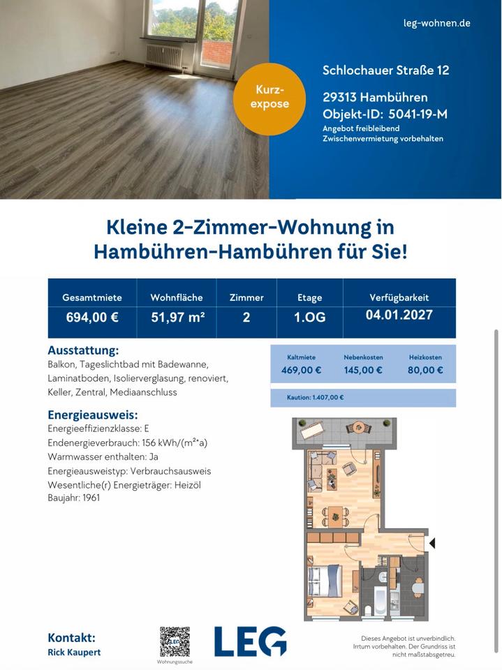 Thumbnail-Helle 2-Zimmer-Wohnung in Hambühren