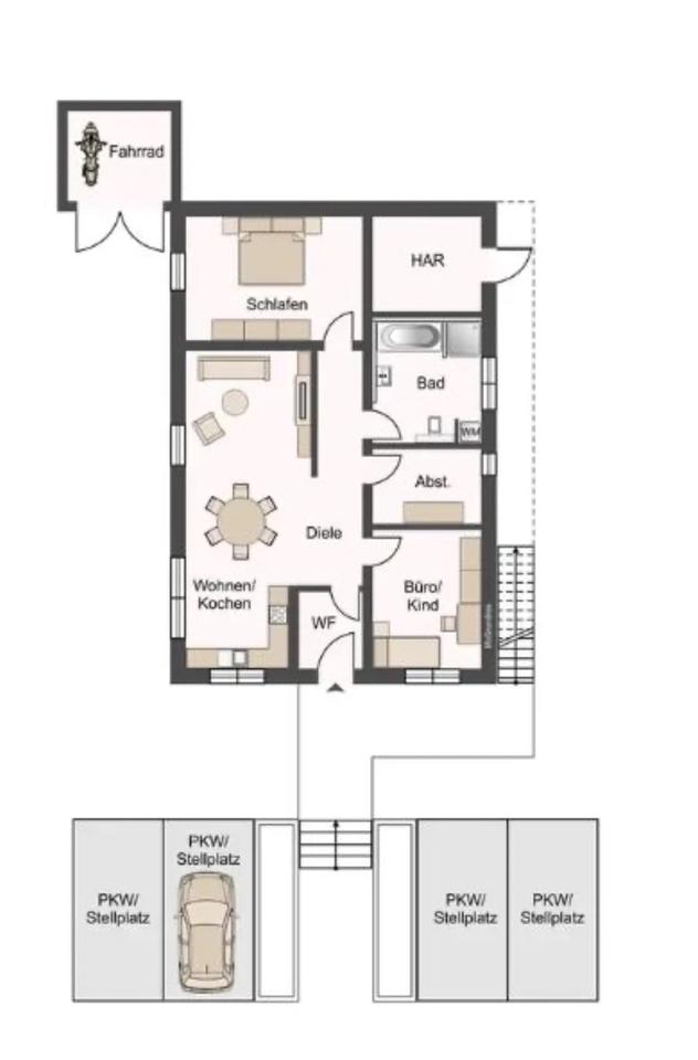 Thumbnail-3 Zimmer Wohnung, EG - Neubau