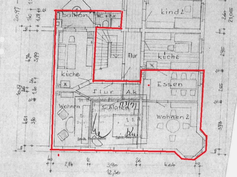 Thumbnail-4,5-Zi.-Wohnung 110 QM in Duisburg Wanheimerort zu vermieten