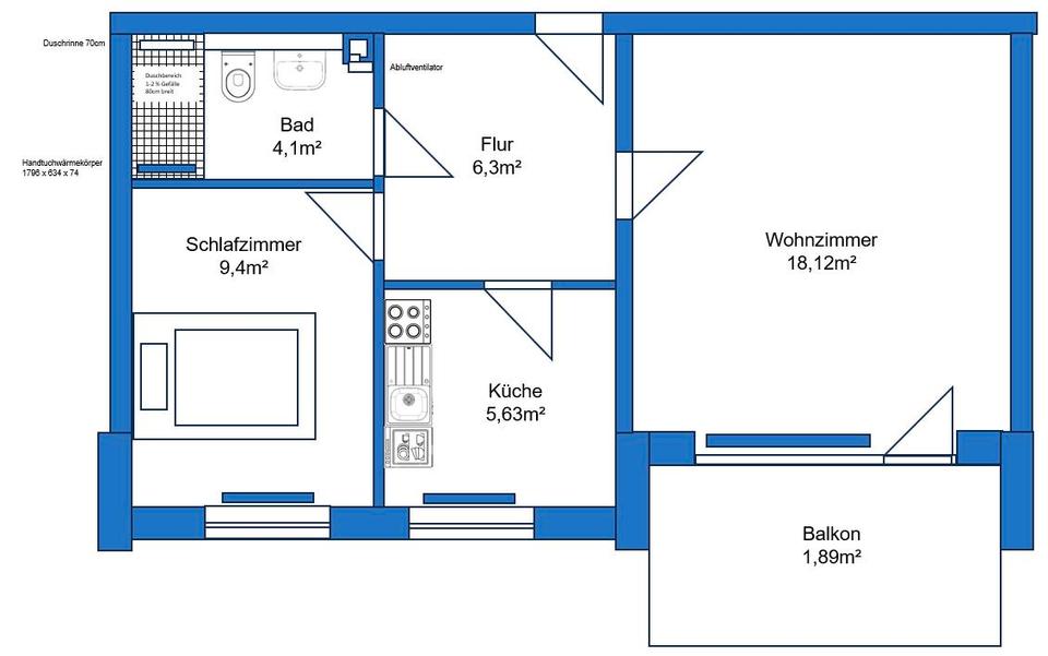 Thumbnail-Vermiete eine 2 Zimmerwohnung in Seelze Harenberg