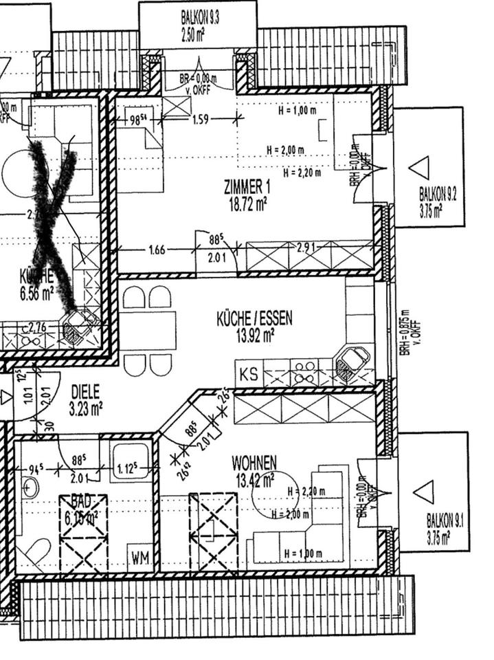 Thumbnail-Helle 3-Zimmer-Dachgeschosswohnung (75 m²) zu vermieten