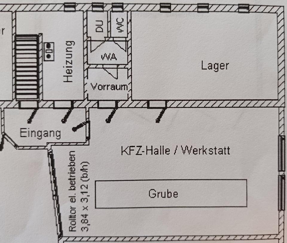 Thumbnail-Gewerberäume, Halle mit Grube + Lagerraum, Büroräume zu vermieten
