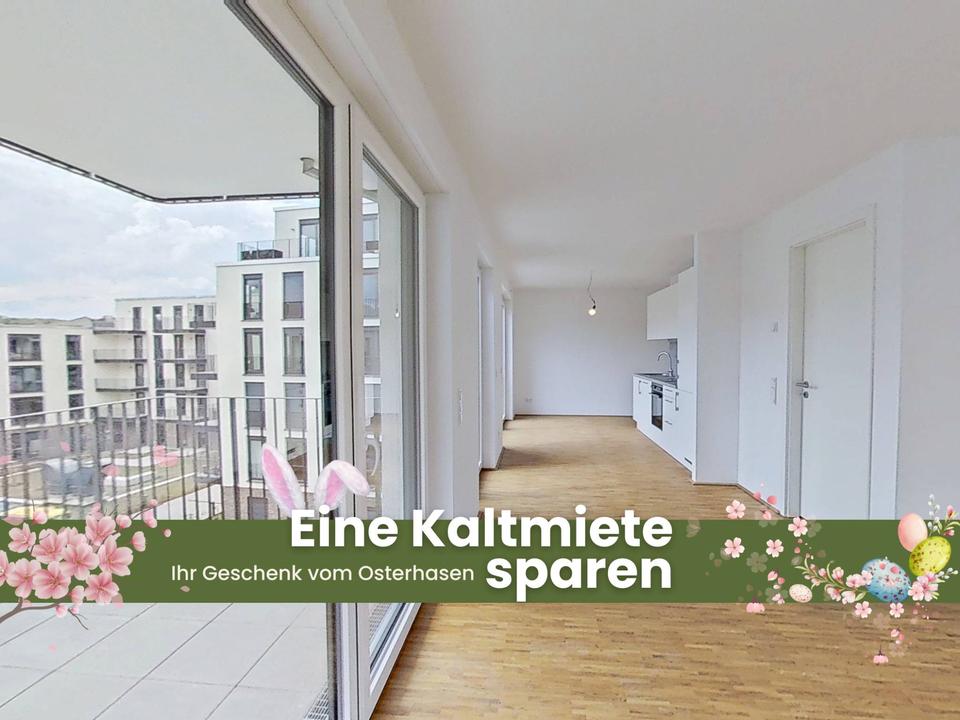 Thumbnail-1 NKM frei: Lichtdurchflutete 2-Zimmer-Neubauwohnung mit Einbauküche und Balkon