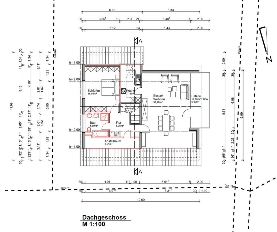 Thumbnail-Neue gemütliche Dachgeschosswohnung mit Balkon mit Gestaltungsmög