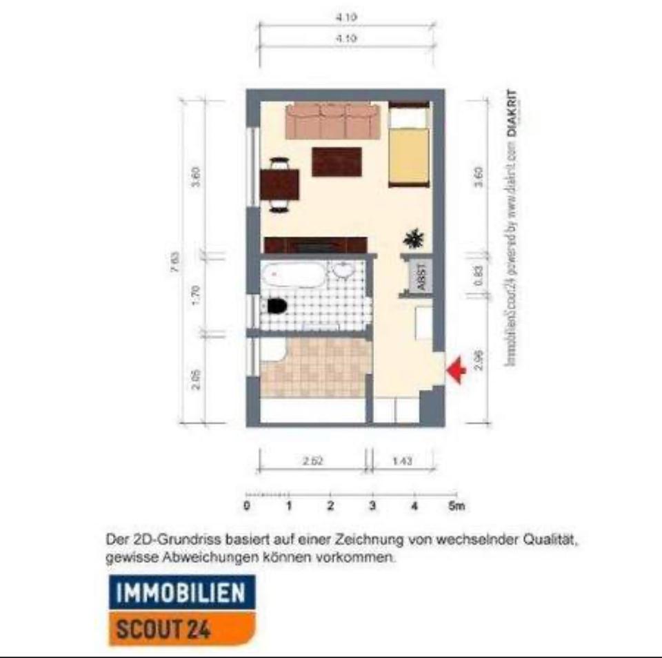 Thumbnail-Schöne 1 Zi-Whg 33 qm mit EBK in Hagen-Vorhalle