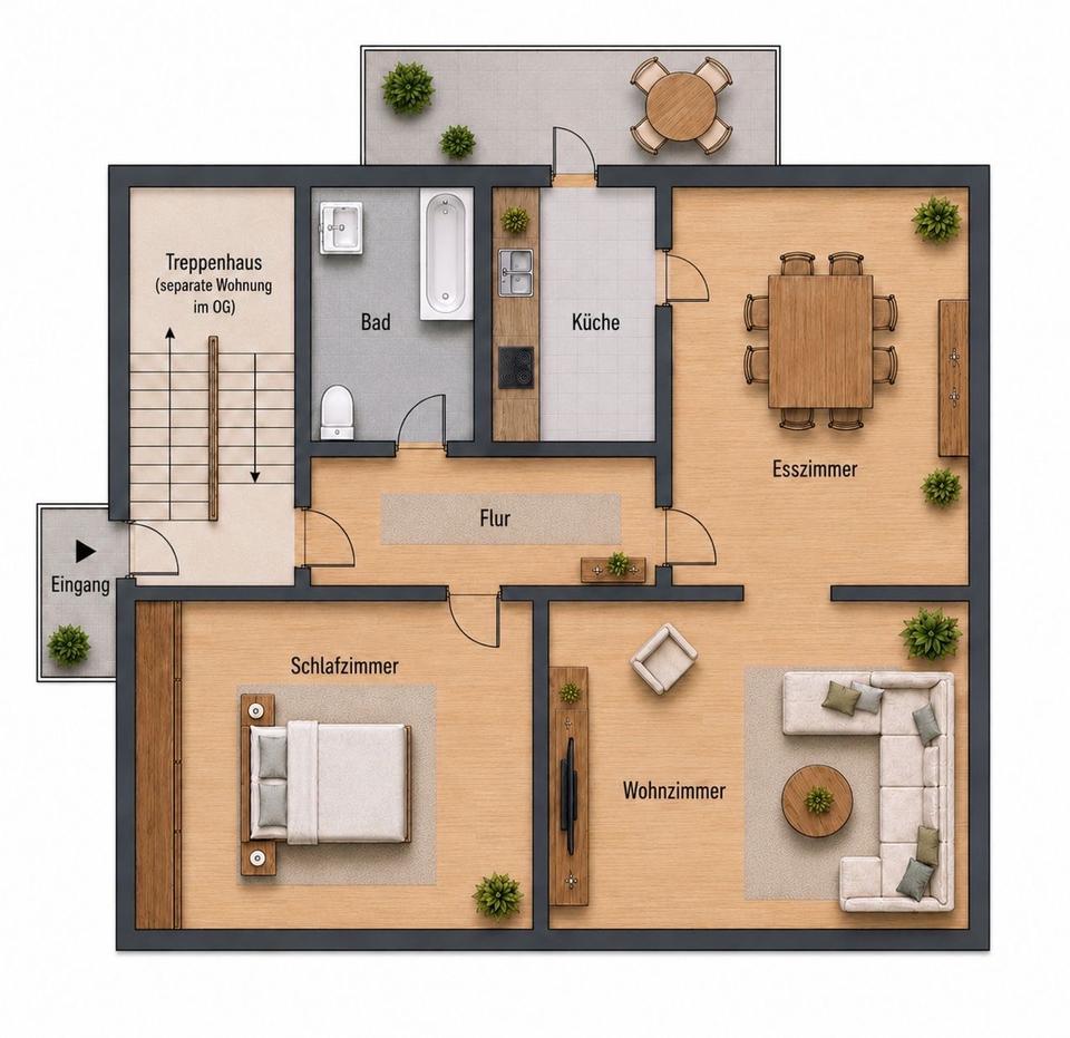 Thumbnail-3 Zimmer EG Wohnung mit Garten&Garage in Ibbenbüren - Laggenbeck