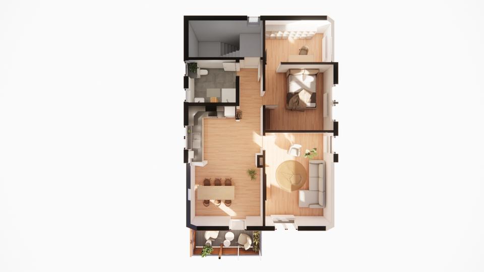 Thumbnail-3,5-Zimmer-Wohnung in Tannhausen mit Balkon & Ausblick