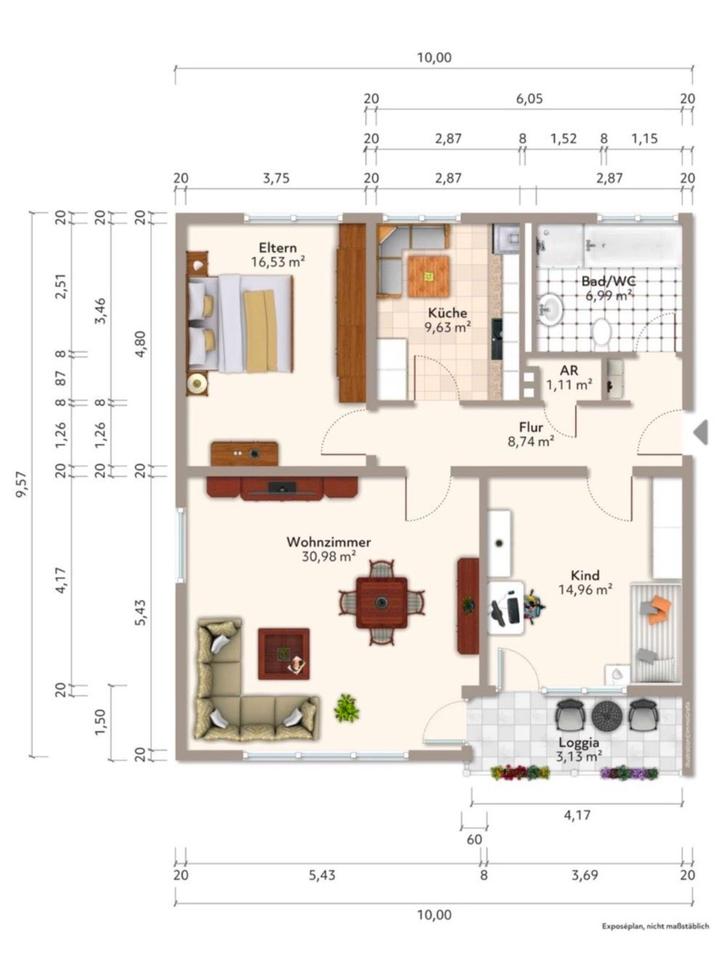 Thumbnail-Zur Vermietung: Gepflegte 3,5-Zimmer-Wohnung in Droschede