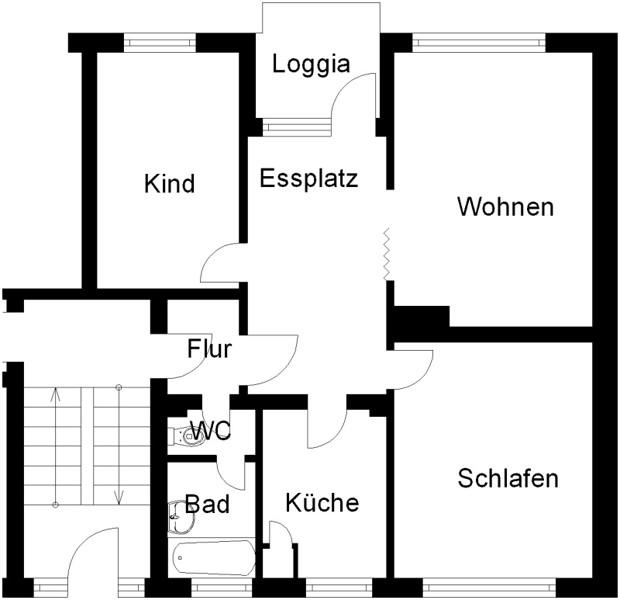 Thumbnail-3-Zi.-Wohnung im Erdgeschoss mit Balkon