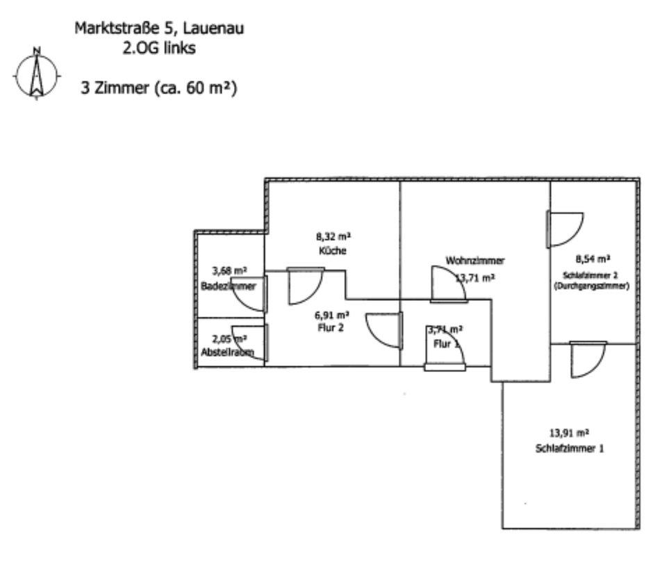 Thumbnail-Moderne 3-Zi.-Whg. in Lauenau