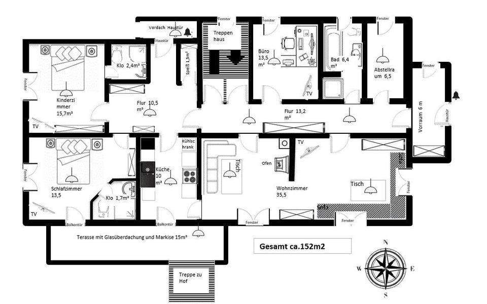 Thumbnail-4-5 Zimmer Wohnung Haus zur Miete EG Miltach Prackenbach Viech
