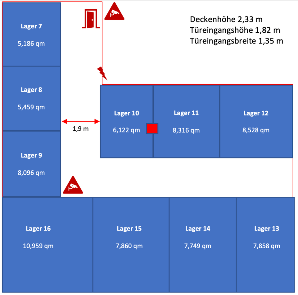 Thumbnail-Diverse Lagerflächen zentral in Eisingen zu vermieten + Alarm & D