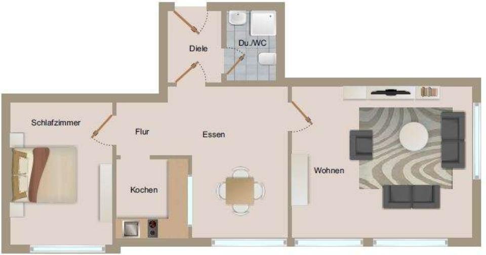 Thumbnail-Helle 2,5-Zimmer Wohnung mit Küche und Stellplatz in Sindelfingen