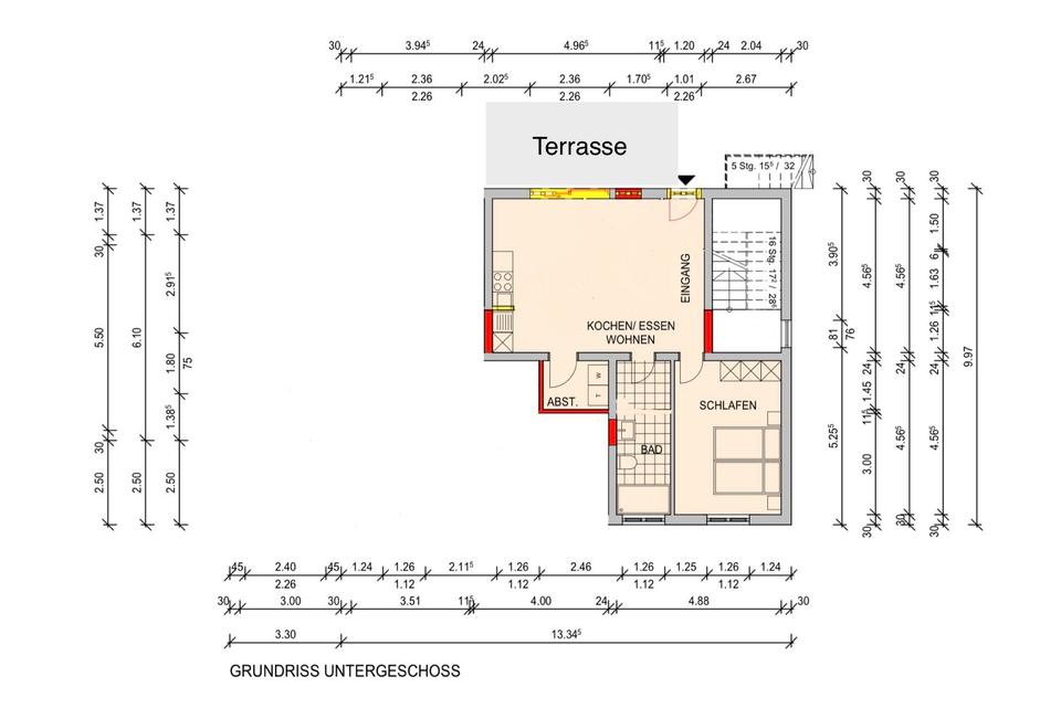 Thumbnail-2- Zimmer Wohnung mit großer Terrasse und Garten