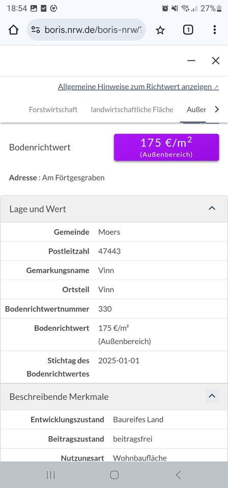 Thumbnail-Grundstück in Moers-Holderberg