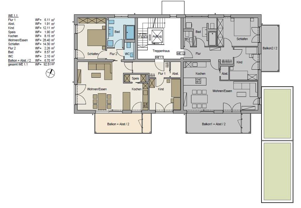 Thumbnail-3-Zimmer Neubau-Wohnung zu vermieten in Landshut, Röschlaubstraße