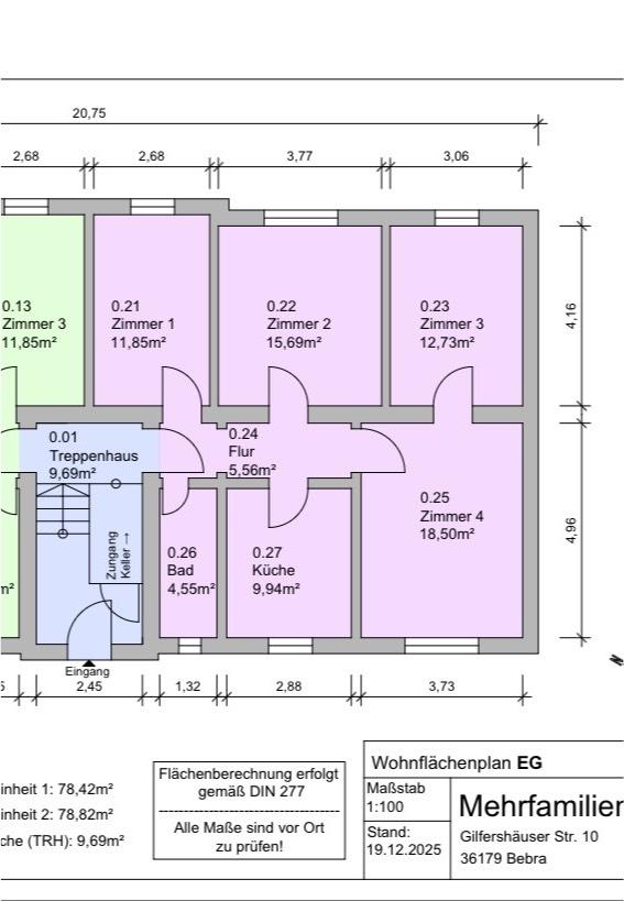 Thumbnail-⭐️ 4 Zimmer Wohnung 80m2 in Bebra NEU SANIERT mit PKW Stellplatz