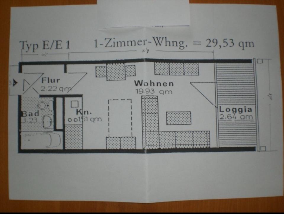 Thumbnail-Helles 1-Zimmer App 30qm2 in Marburg-Wehrda ab sofort frei