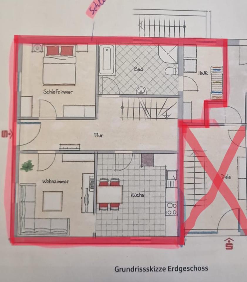 Thumbnail-2er Studenten-WG 65m² möbliert bei Donsbrüggen– Bushaltestelle
