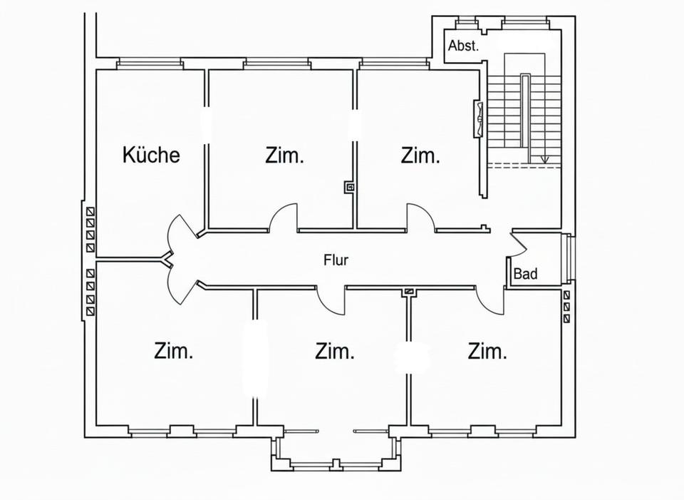 Thumbnail-Großzügige 45-Zimmer-Wohnung in zentraler Lage von Gevelsberg