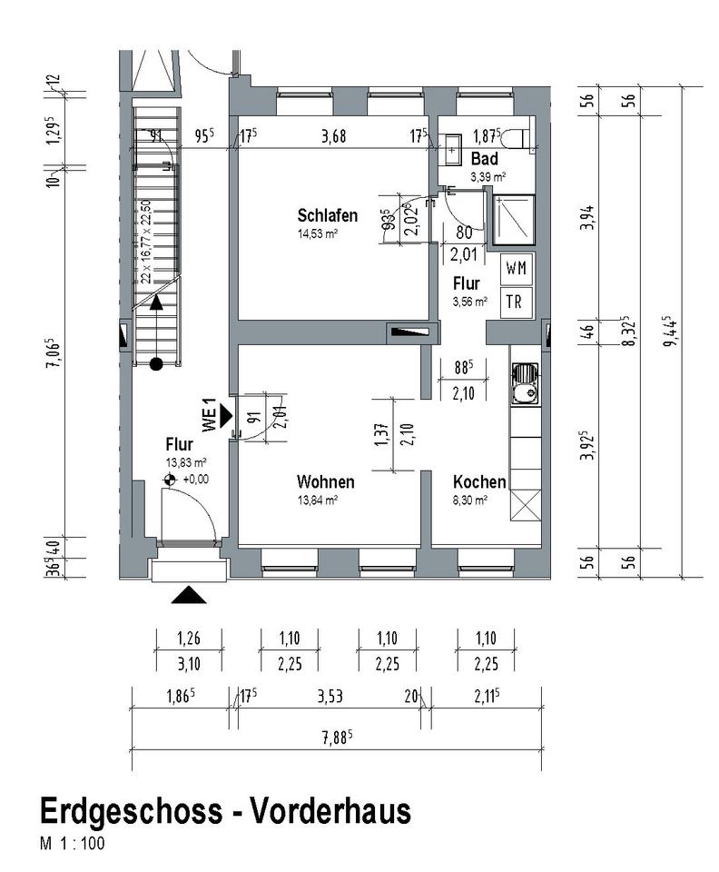 Thumbnail-Krefeld-Denkmal-Wohnung 2 Zi-Kü-Flur-Duschbad