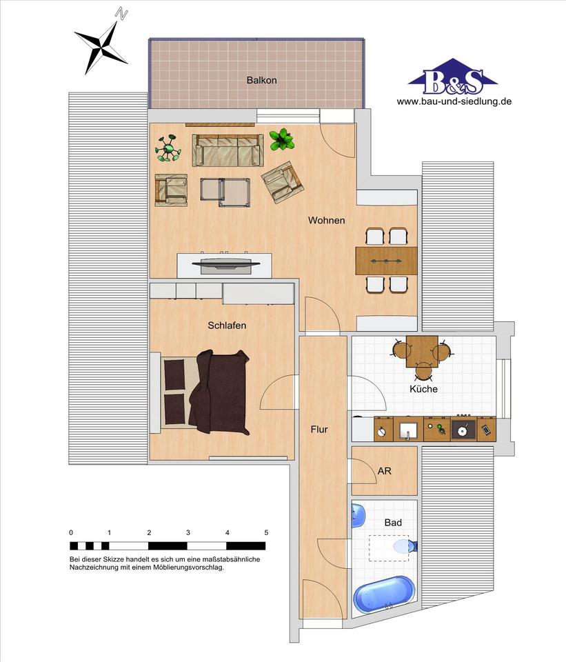 Thumbnail-Günstige Wohnung für 2 Personen- Nur mit WBS