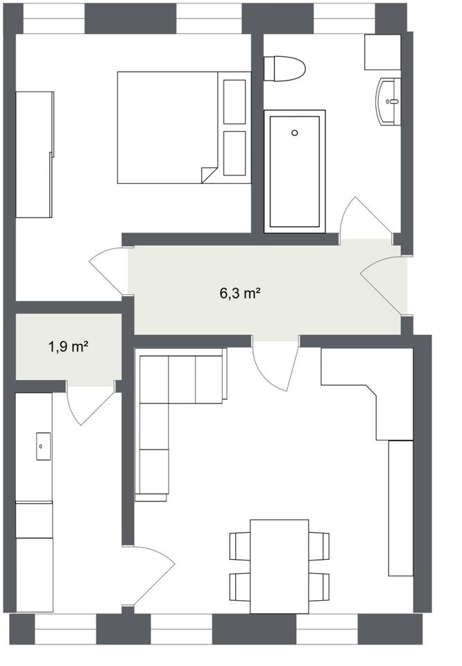 Thumbnail-2 Raum Wohnung mit Pflegedienstgarantie & Betreuung bei Bedarf!!