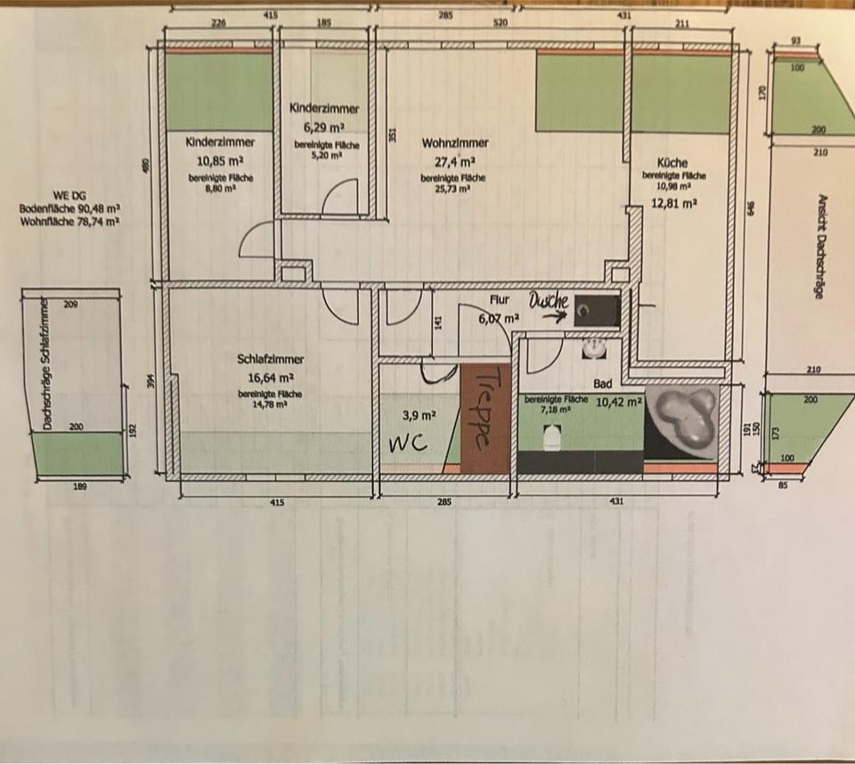 Thumbnail-4-Raum Wohnung in Waldheim zu vermieten